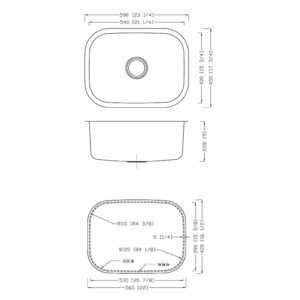 KSU23189 - 23" Stainless Steel Sink - Image 3